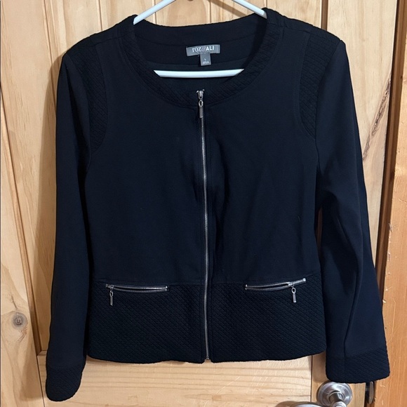 Roz & Ali Women's Black Textured Blazer - Picture 1 of 5